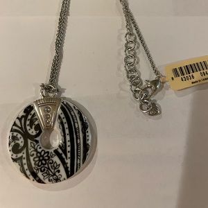 NWT Brighton Casablanca Black White Reversible Necklace